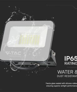 LED Προβολέας 30W Μαύρος-Γκρι V-TAC RGB+6500K με Τηλεχειριστήριο IP65 115° 2310lm – 23462