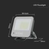 50W LED Προβολέας RGB+6500K Μαύρος με Controler IP65 V-TAC – 23463