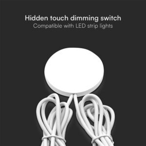 Κρυφός Διακόπτης-Dimmer Αφής Για LED Ταινίες 12-24V Λευκό V-TAC – 23465VT