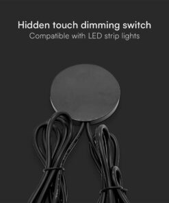 Κρυφός Διακόπτης-Dimmer Αφής Για LED Ταινίες 12-24V Μαύρος V-TAC – 23466VT