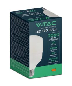 Λάμπα LED T80 20W V-TAC 2060lm Φυσικό 4000K – 23568