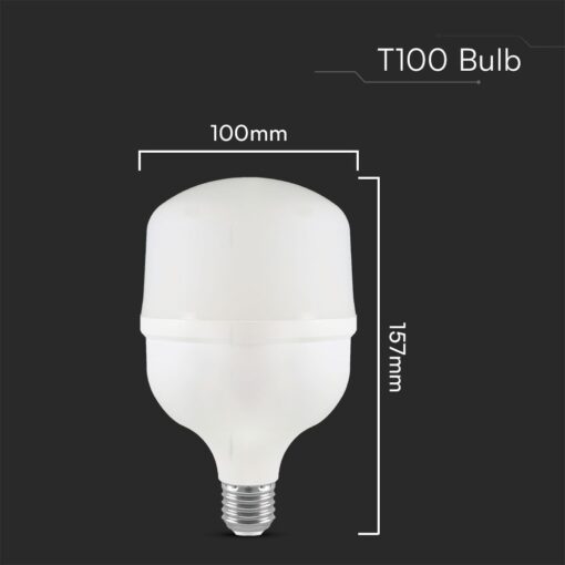 Λάμπα LED E27 T100 Πλαστική Με Αντάπτορα Ε40 30W 4000K V-TAC – 23570VT