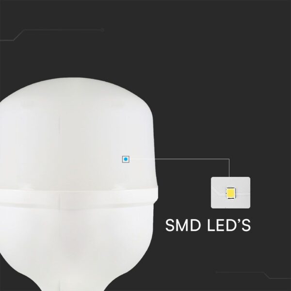 Λάμπα LED E27 T100 Πλαστική Με Αντάπτορα Ε40 30W 4000K V-TAC – 23570VT