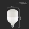 Λάμπα LED E27 T120 Πλαστική Με Αντάπτορα Ε40 40W 6500K V-TAC – 23573VT