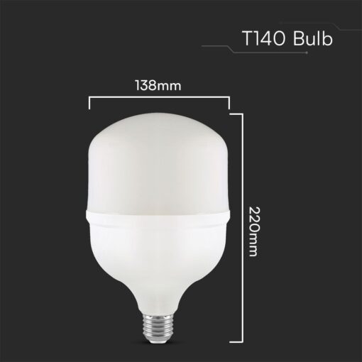 Λάμπα LED E27 T140 Πλαστική Με Αντάπτορα  Ε40 50W 4000K V-TAC – 23574VT