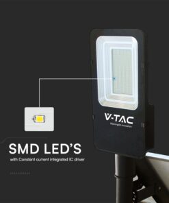 50W Ηλιακό Υβριδικό Φωτιστικό Δρόμου Μαύρο LED 4000K IP65 V-TAC – 23578