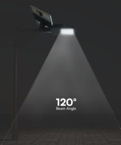 50W Ηλιακό Υβριδικό Φωτιστικό Δρόμου Μαύρο LED 4000K IP65 V-TAC – 23578