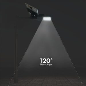50W Ηλιακό Υβριδικό Φωτιστικό Δρόμου Μαύρο LED 4000K IP65 V-TAC – 23578