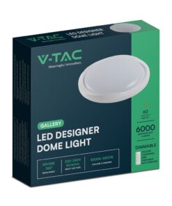 Πλαφονιέρα LED Designer 30W/60W Λευκή με Τηλεχειριστήριο Dimmable CCT V-TAC – 23585