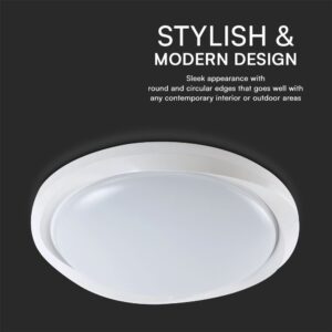 Πλαφονιέρα LED Designer 30W/60W Λευκή με Τηλεχειριστήριο Dimmable CCT V-TAC – 23585