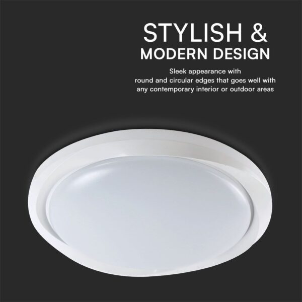 Πλαφονιέρα LED Designer 30W/60W Λευκή με Τηλεχειριστήριο Dimmable CCT V-TAC – 23585