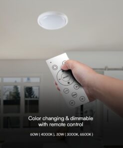 Πλαφονιέρα LED Designer 30W/60W Λευκή με Τηλεχειριστήριο Dimmable CCT V-TAC – 23585