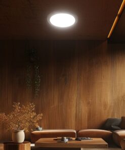 Πλαφονιέρα Κυκλική LED Designer με Τηλεχειριστήριο CCT 30W/60W Dimmable Απόχρωση Ξύλου V-TAC – 23586