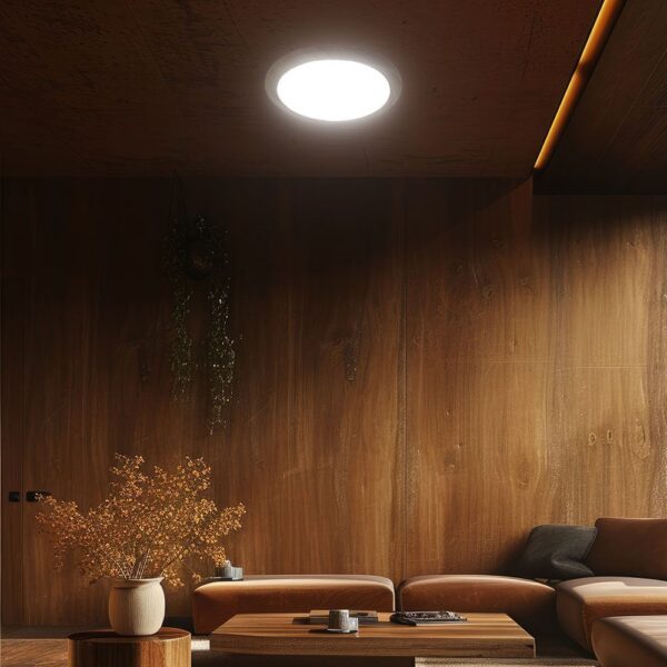 Πλαφονιέρα Κυκλική LED Designer με Τηλεχειριστήριο CCT 30W/60W Dimmable Απόχρωση Ξύλου V-TAC – 23586