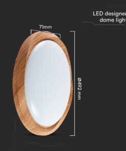 Πλαφονιέρα Κυκλική LED Designer με Τηλεχειριστήριο CCT 30W/60W Dimmable Απόχρωση Ξύλου V-TAC – 23586
