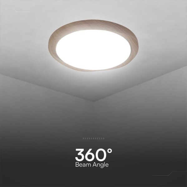 Πλαφονιέρα Κυκλική LED Designer με Τηλεχειριστήριο CCT 30W/60W Dimmable Απόχρωση Ξύλου V-TAC – 23586