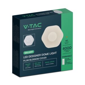 Πλαφονιέρα Κυκλική LED Designer με Τηλεχειριστήριο CCT 20W/40W Dimmable Λευκή V-TAC – 23587