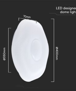 Πλαφονιέρα Κυκλική LED Designer με Τηλεχειριστήριο CCT 20W/40W Dimmable Λευκή V-TAC – 23587
