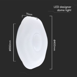 Πλαφονιέρα Κυκλική LED Designer με Τηλεχειριστήριο CCT 20W/40W Dimmable Λευκή V-TAC – 23587