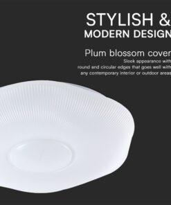 Πλαφονιέρα Κυκλική LED Designer με Τηλεχειριστήριο CCT 20W/40W Dimmable Λευκή V-TAC – 23587