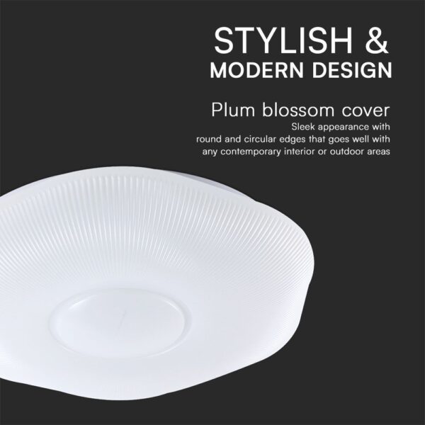 Πλαφονιέρα Κυκλική LED Designer με Τηλεχειριστήριο CCT 20W/40W Dimmable Λευκή V-TAC – 23587