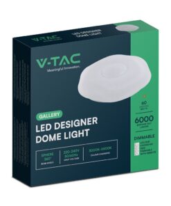 Πλαφονιέρα LED Designer 30W/60W Λευκή με Τηλεχειριστήριο Dimmable CCT V-TAC – 23588