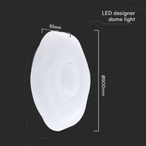 Πλαφονιέρα LED Designer 30W/60W Λευκή με Τηλεχειριστήριο Dimmable CCT V-TAC – 23588