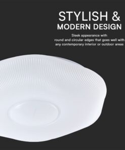 Πλαφονιέρα LED Designer 30W/60W Λευκή με Τηλεχειριστήριο Dimmable CCT V-TAC – 23588