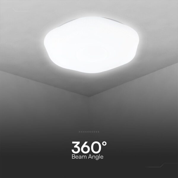Πλαφονιέρα LED Designer 30W/60W Λευκή με Τηλεχειριστήριο Dimmable CCT V-TAC – 23588