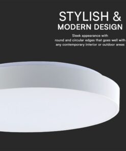 Πλαφονιέρα LED Designer 20W/40W Λευκή με Τηλεχειριστήριο Dimmable CCT V-TAC – 23589