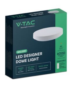 Πλαφονιέρα LED Designer 30W/60W Λευκή με Τηλεχειριστήριο Dimmable CCT V-TAC – 23590