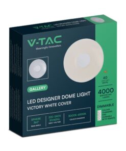 Πλαφονιέρα Κυκλική LED Designer με Τηλεχειριστήριο CCT 20W/40W Dimmable Λευκή V-TAC – 23591