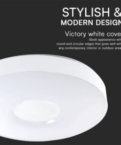 Πλαφονιέρα Κυκλική LED Designer με Τηλεχειριστήριο CCT 20W/40W Dimmable Λευκή V-TAC – 23591