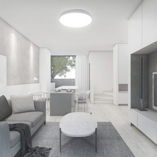 Πλαφονιέρα LED Designer 30W/60W Λευκή με Τηλεχειριστήριο Dimmable CCT V-TAC – 23592