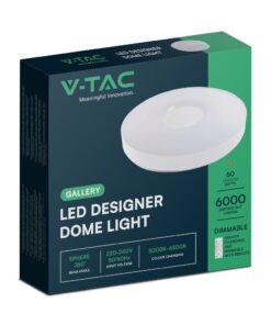 Πλαφονιέρα LED Designer 30W/60W Λευκή με Τηλεχειριστήριο Dimmable CCT V-TAC – 23592