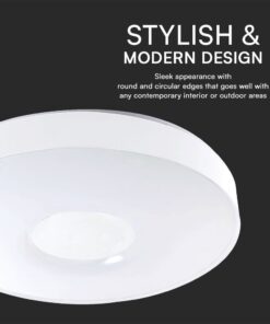 Πλαφονιέρα LED Designer 30W/60W Λευκή με Τηλεχειριστήριο Dimmable CCT V-TAC – 23592
