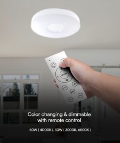 Πλαφονιέρα LED Designer 30W/60W Λευκή με Τηλεχειριστήριο Dimmable CCT V-TAC – 23592