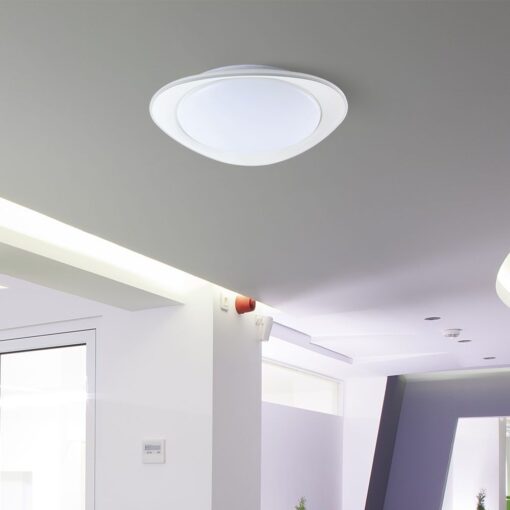 Πλαφονιέρα LED Designer 20W/40W Λευκή με Τηλεχειριστήριο Dimmable CCT V-TAC – 23593