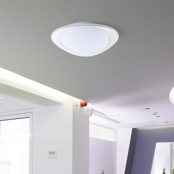 Πλαφονιέρα LED Designer 20W/40W Λευκή με Τηλεχειριστήριο Dimmable CCT V-TAC – 23593