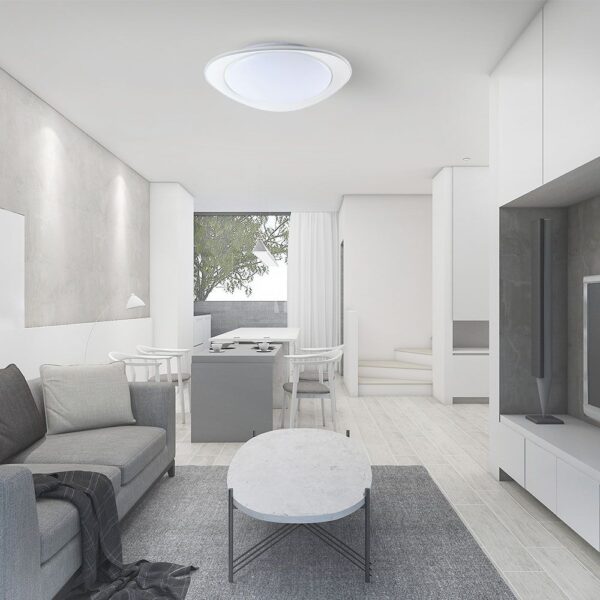 Πλαφονιέρα LED Designer 20W/40W Λευκή με Τηλεχειριστήριο Dimmable CCT V-TAC – 23593