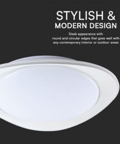 Πλαφονιέρα LED Designer 30W/60W Λευκή με Τηλεχειριστήριο Dimmable CCT V-TAC – 23594
