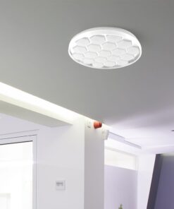Πλαφονιέρα LED Designer 30W/60W Λευκή με Κυψέλες με Τηλεχειριστήριο Dimmable CCT V-TAC – 23595