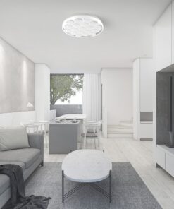 Πλαφονιέρα LED Designer 30W/60W Λευκή με Κυψέλες με Τηλεχειριστήριο Dimmable CCT V-TAC – 23595