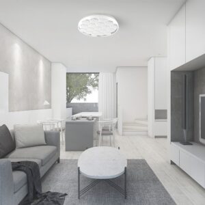 Πλαφονιέρα LED Designer 30W/60W Λευκή με Κυψέλες με Τηλεχειριστήριο Dimmable CCT V-TAC – 23595