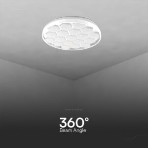 Πλαφονιέρα LED Designer 30W/60W Λευκή με Κυψέλες με Τηλεχειριστήριο Dimmable CCT V-TAC – 23595