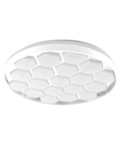 Πλαφονιέρα LED Designer 30W/60W Λευκή με Κυψέλες με Τηλεχειριστήριο Dimmable CCT V-TAC – 23595