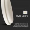 Πλαφονιέρα Οροφής Στρογγυλή Φ240 Λευκή LED 24W 2500lm 6500K IP54 VTAC – 23598