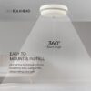 Πλαφονιέρα Οροφής Στρογγυλή Φ240 Λευκή LED 24W 2500lm 4000K IP54 VTAC – 23597