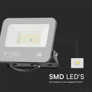 LED Προβολέας 30W V-TAC PRO Samsung Μαύρος 115° 2505lm IP65 Θερμό 3000K – 23599