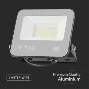 LED Προβολέας 30W V-TAC PRO Samsung Μαύρος 115° 2505lm IP65 Θερμό 3000K – 23599
